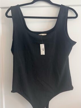 Madewell Black Scoop Neck Bodysuit